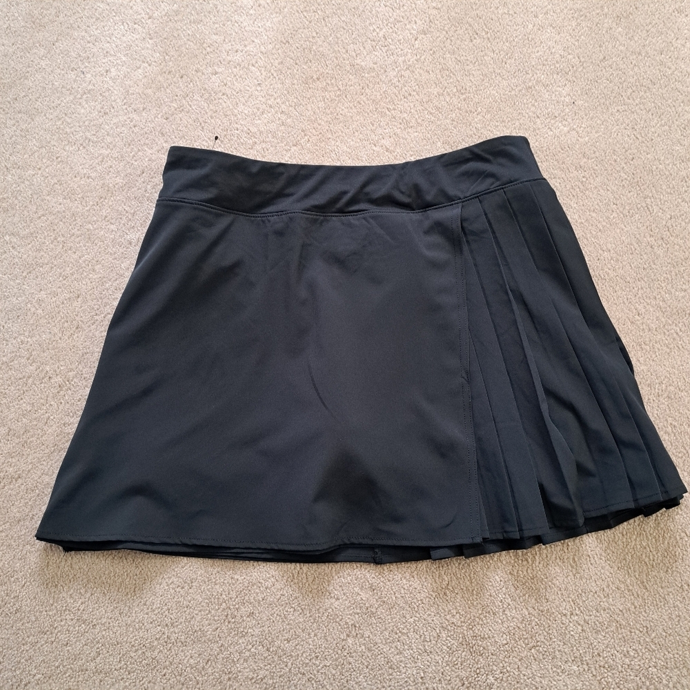Lole Pleated Active Skort Women's Medium Black Sporty Tennis Inner Short NEW - Picture 12 of 13